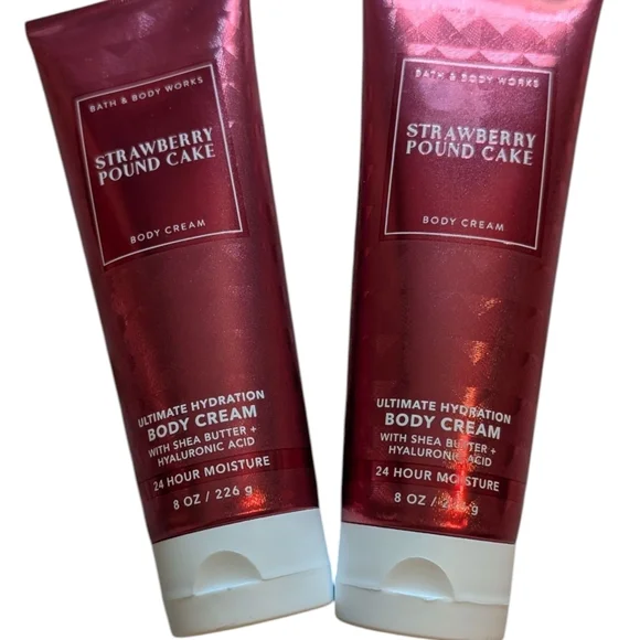 Bath & Body Works Strawberry Pound Cake Body Cream - Pink - Picture 1 of 4